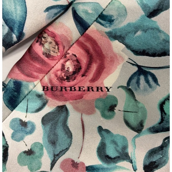 BURBERRY Rose Print Accent Sleeve Shift Dress Size US8 VGUC - Picture 3 of 10